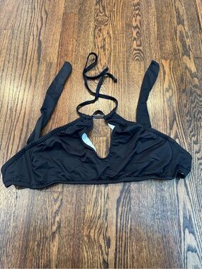 Venus Black Halter Bralette Swim Top